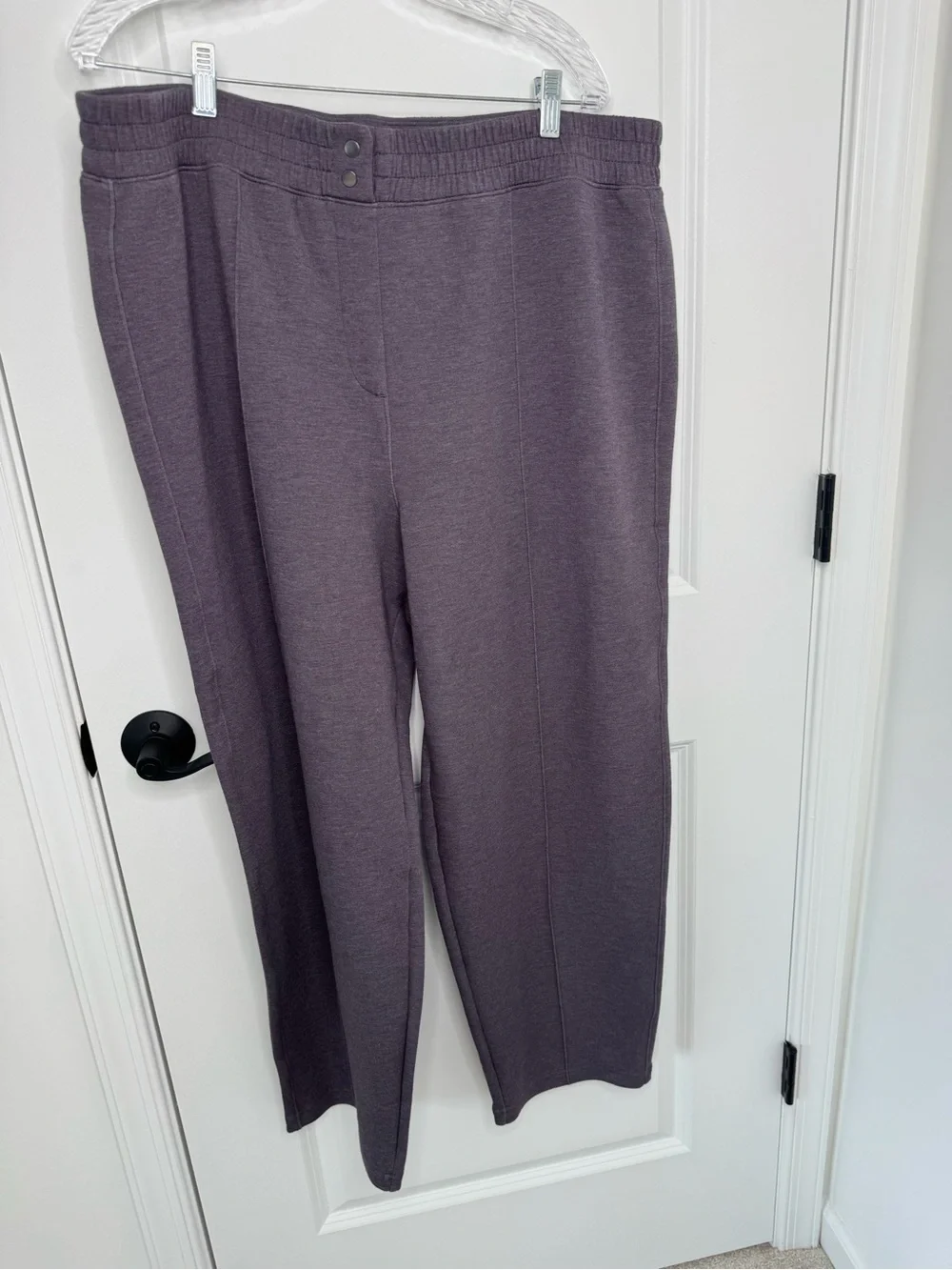 SPANX Women's purple Straight-Leg air essentials  Pull-On Pants 2X